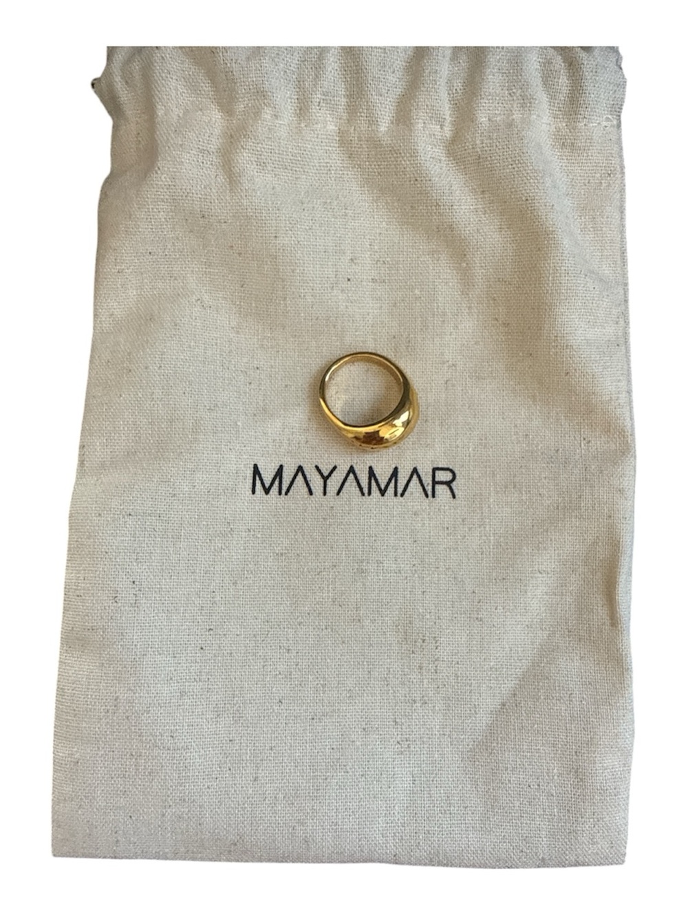 Designer MAYAMAR -24k gold plated Dome Ring SZ 7